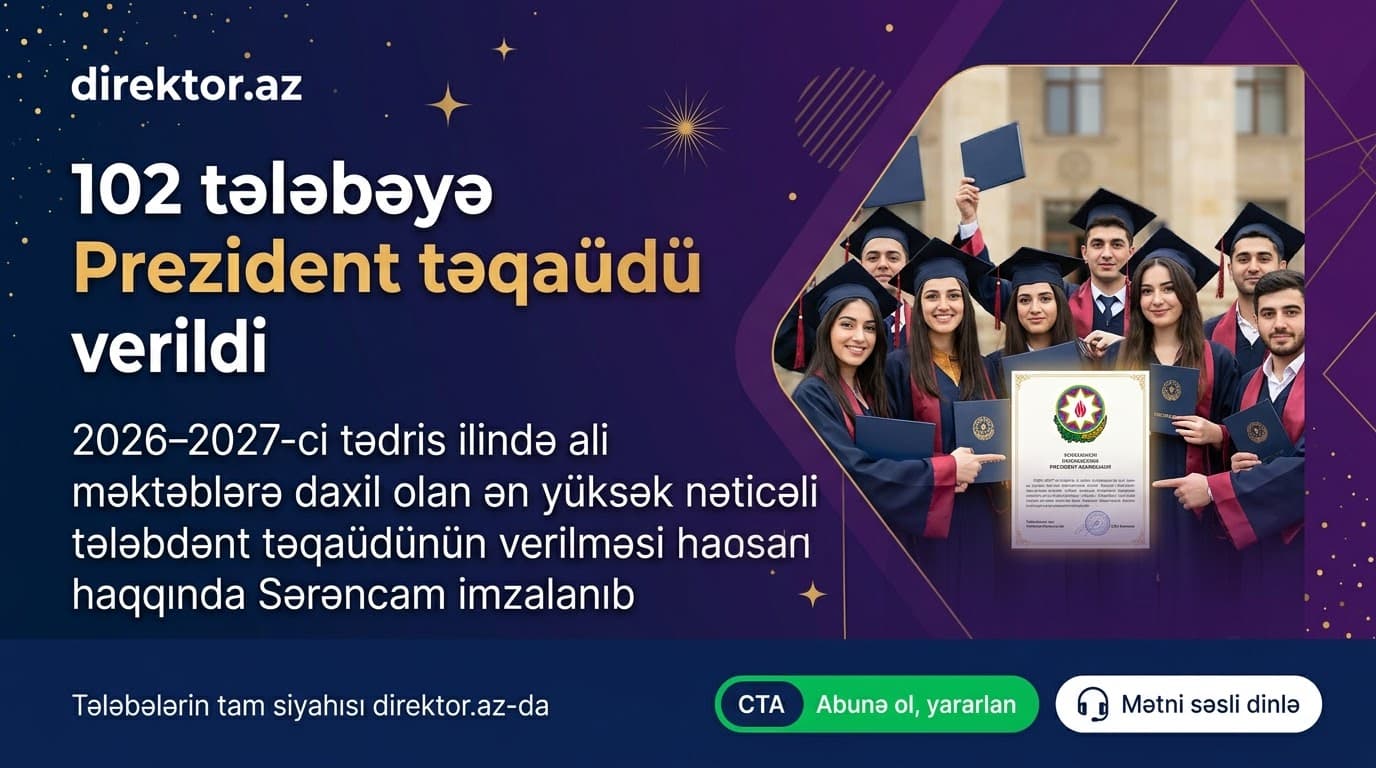Bu tələbələr Prezident təqaüdünə layiq görüldü