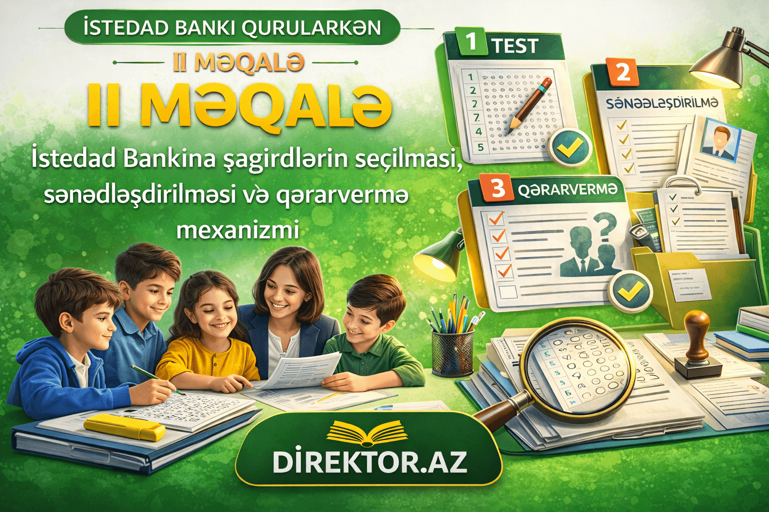 II məqalə. İstedad Bankına şagirdlərin seçilməsi, sənədləşdirilməsi və qərarvermə mexanizmi
