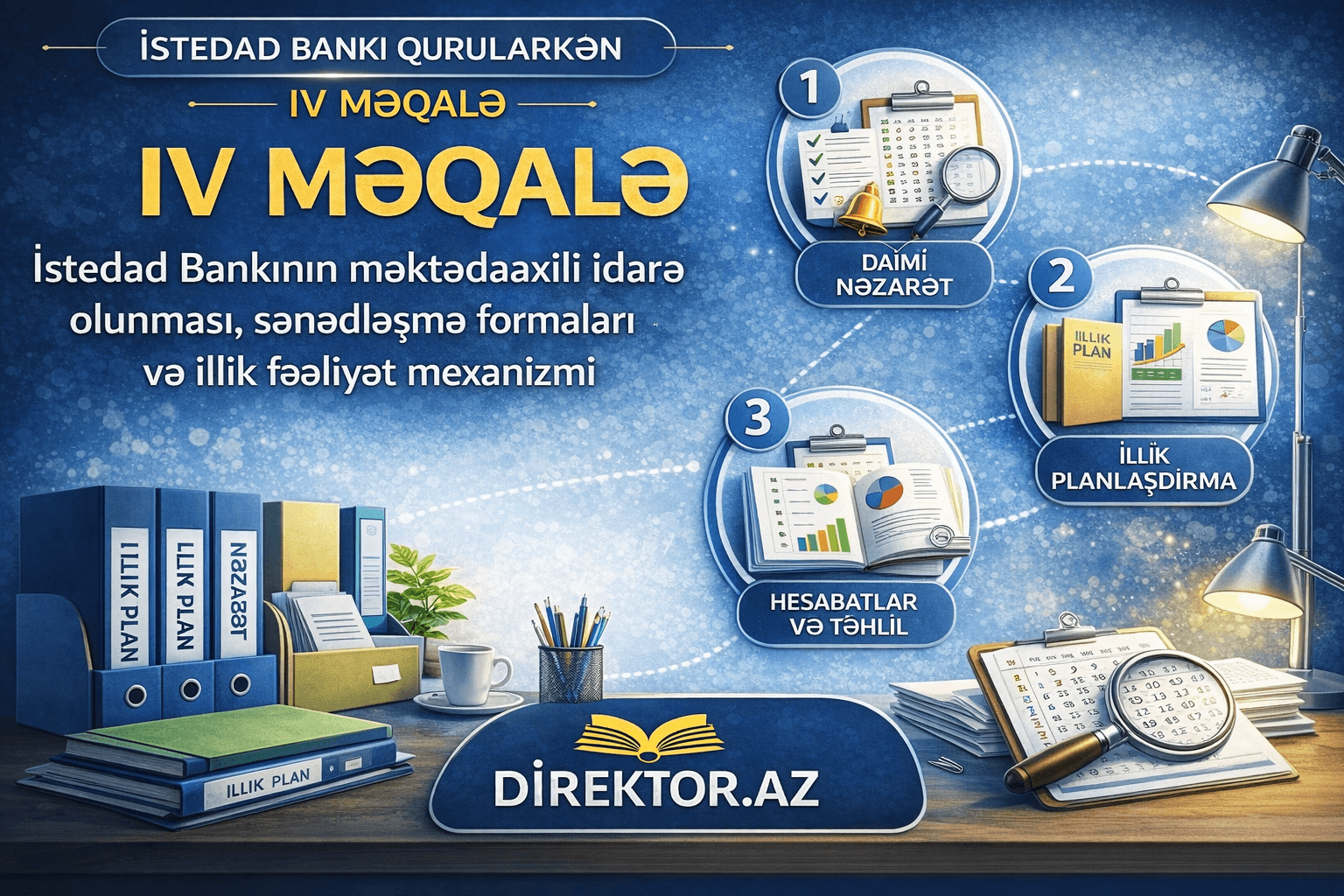 IV məqalə İstedad Bankının məktəbdaxili idarə olunması, sənədləşmə formaları və illik fəaliyyət mexanizmi
