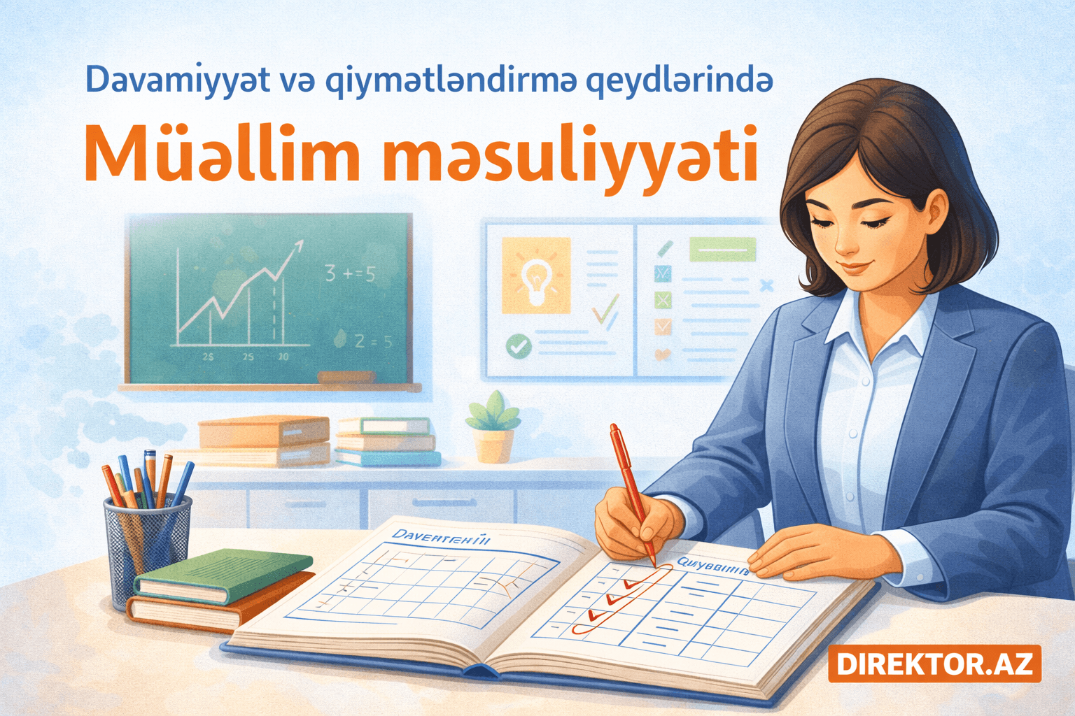 Davamiyyət və qiymətləndirmə qeydlərində müəllim məsuliyyəti