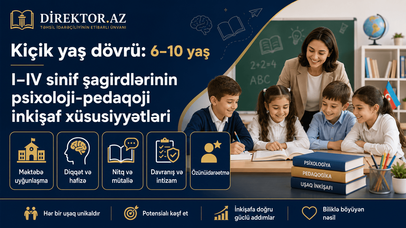 I–IV sinif şagirdlərinin psixoloji-pedaqoji inkişaf xüsusiyyətləri