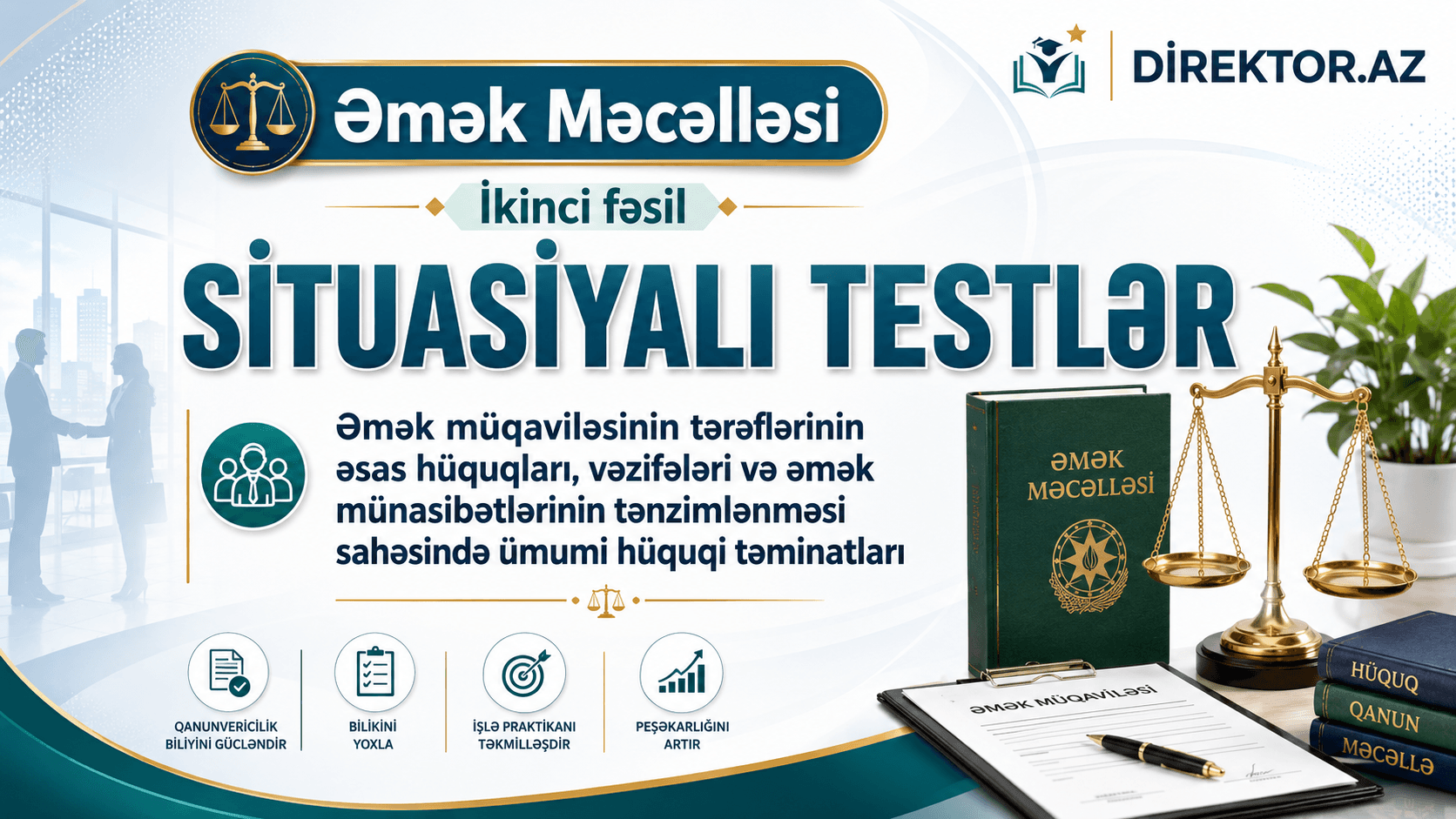 Əmək müqaviləsinin tərəflərinin əsas hüquqları, vəzifələri Situasiyalı Testlər ƏM II Fəsil