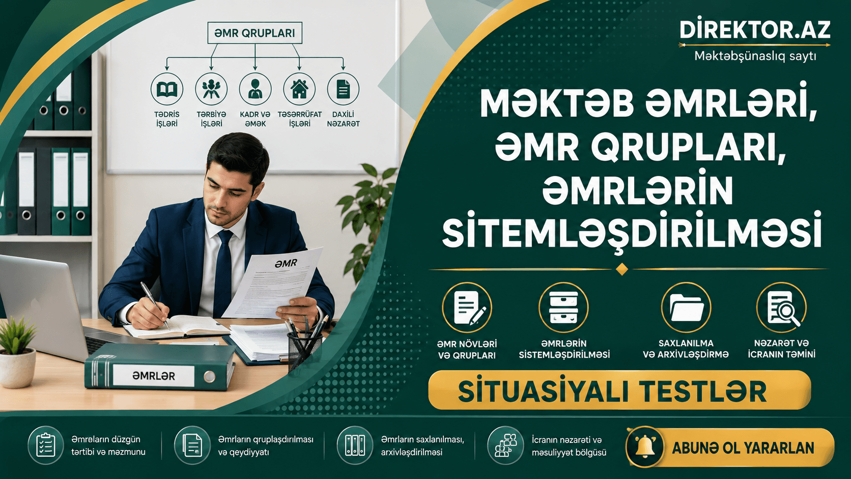 Məktəb əmrləri, əmr qrupları, əmrlərin sitemləşdirilməsi. 80 Situasiya