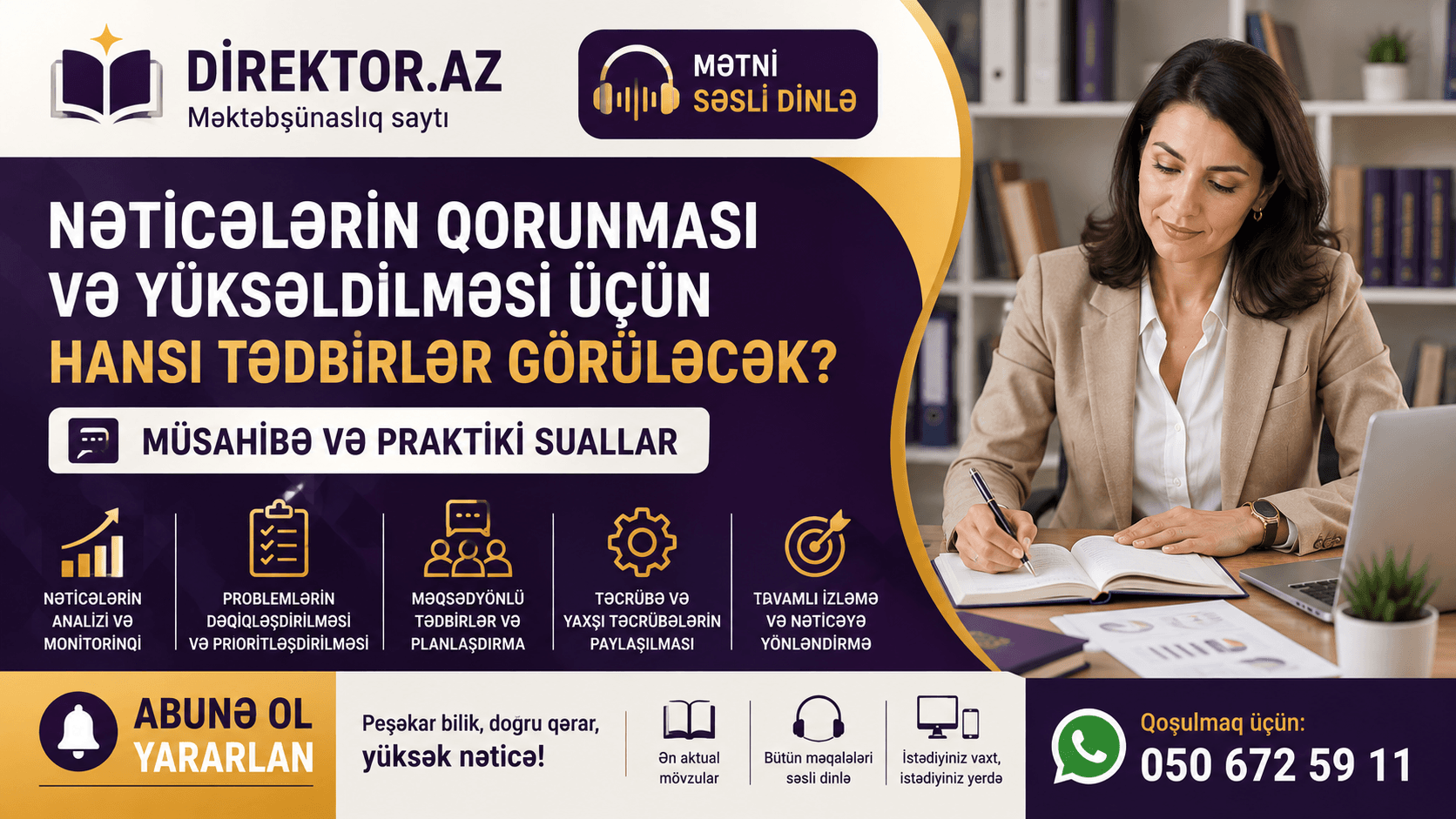Nəticələrin qorunması və yüksəldilməsi üçün hansı tədbirlər görüləcək? Müsahibə və praktiki suallar
