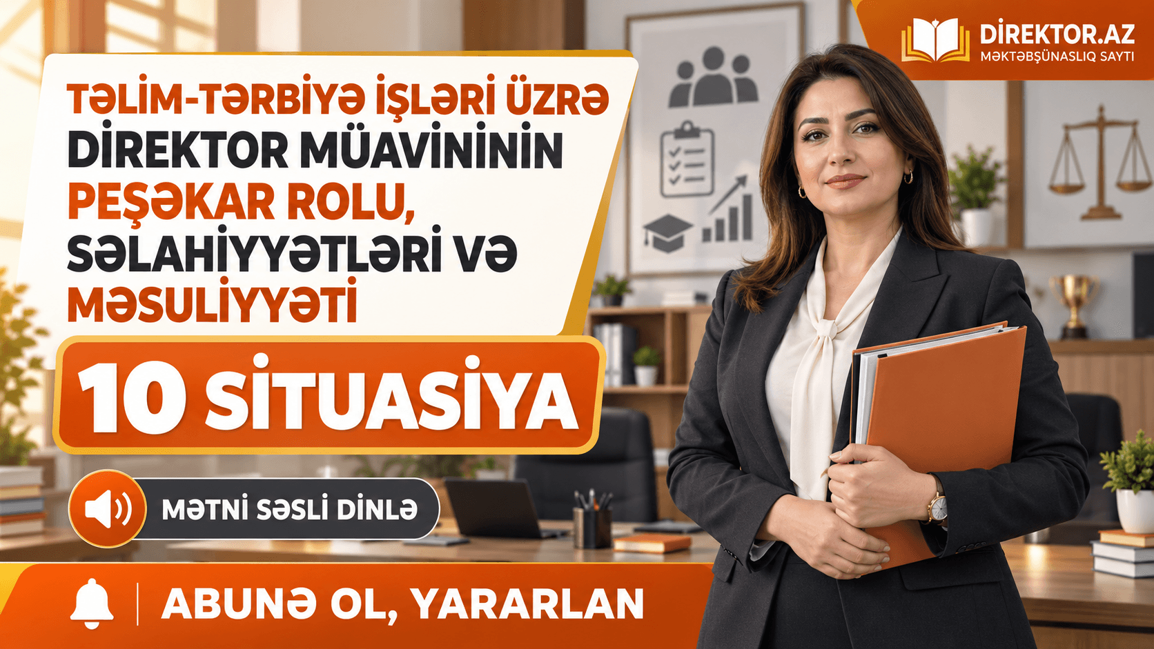 Təlim-tərbiyə işləri üzrə direktor müavininin peşəkar rolu, səlahiyyətləri və məsuliyyəti