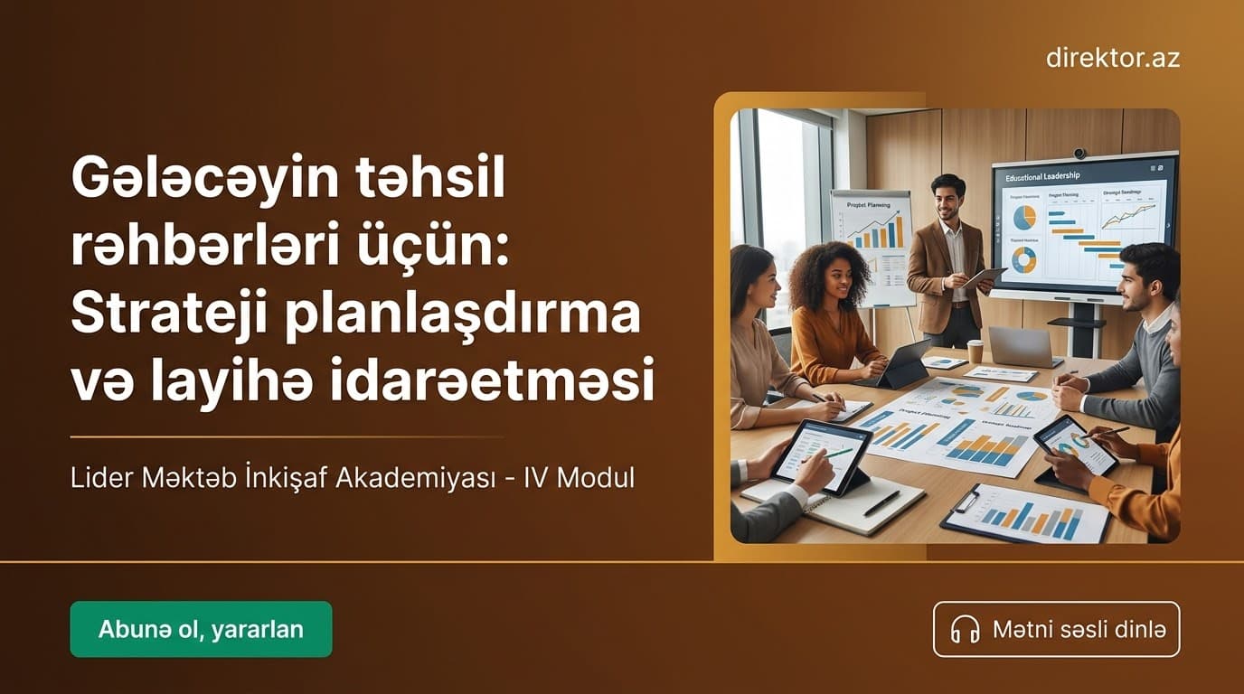 Elm və Təhsil Nazirliyinin dəstəyi ilə gələcəyin idarəçiləri üçün yeni layihə