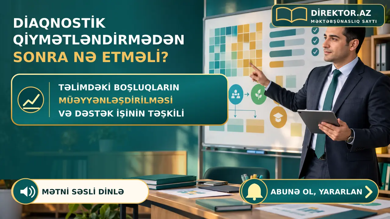 Diaqnostik qiymətləndirmədən sonra nə etməli? Təlimdəki boşluqların müəyyənləşdirilməsi və dəstək işinin təşkili