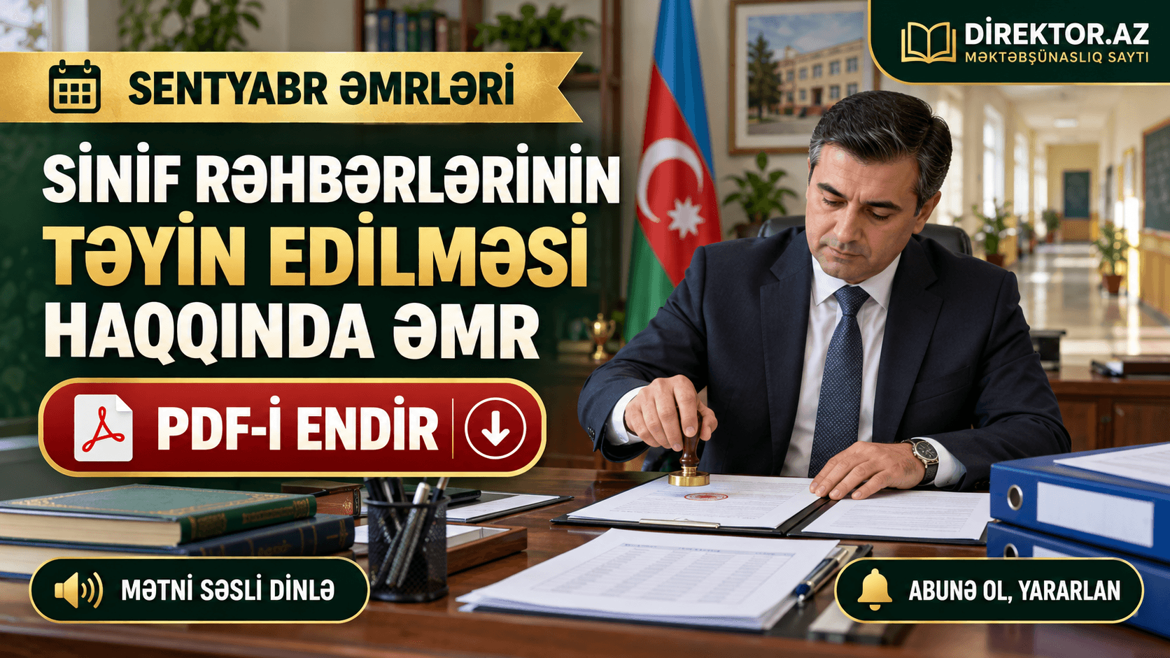 Sinif rəhbərlərinin təyin edilməsi haqqında ƏMR +PDF