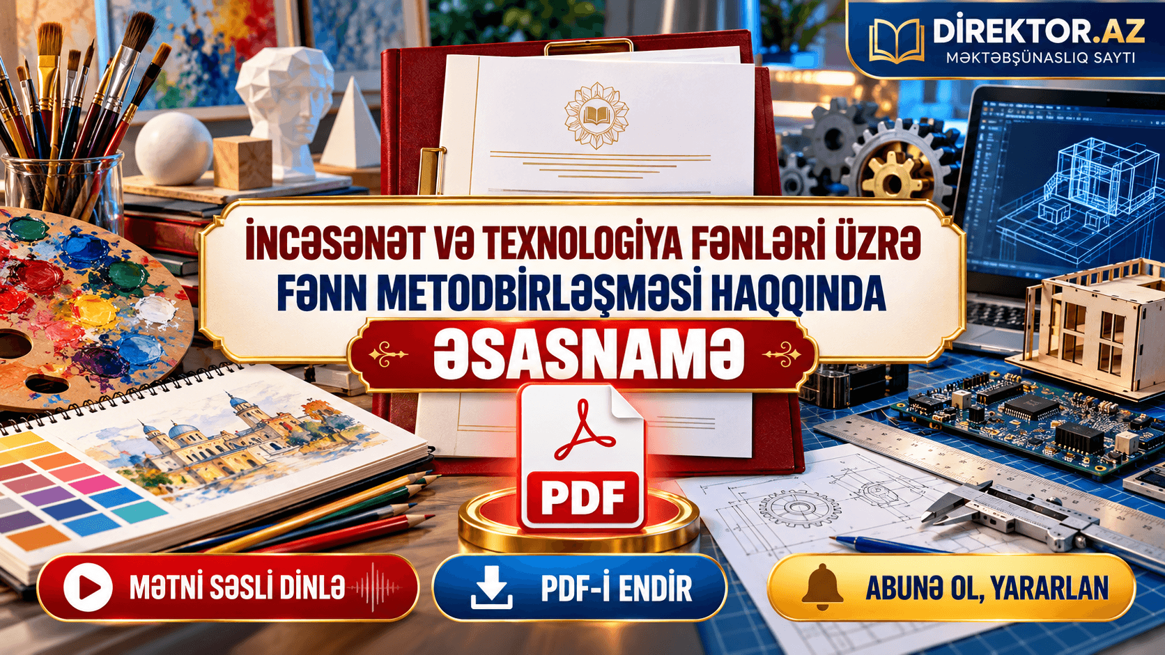 İncəsənət və texnologiya fənləri üzrə fənn metodbirləşməsi haqqında Əsasnamə PDF-i endir