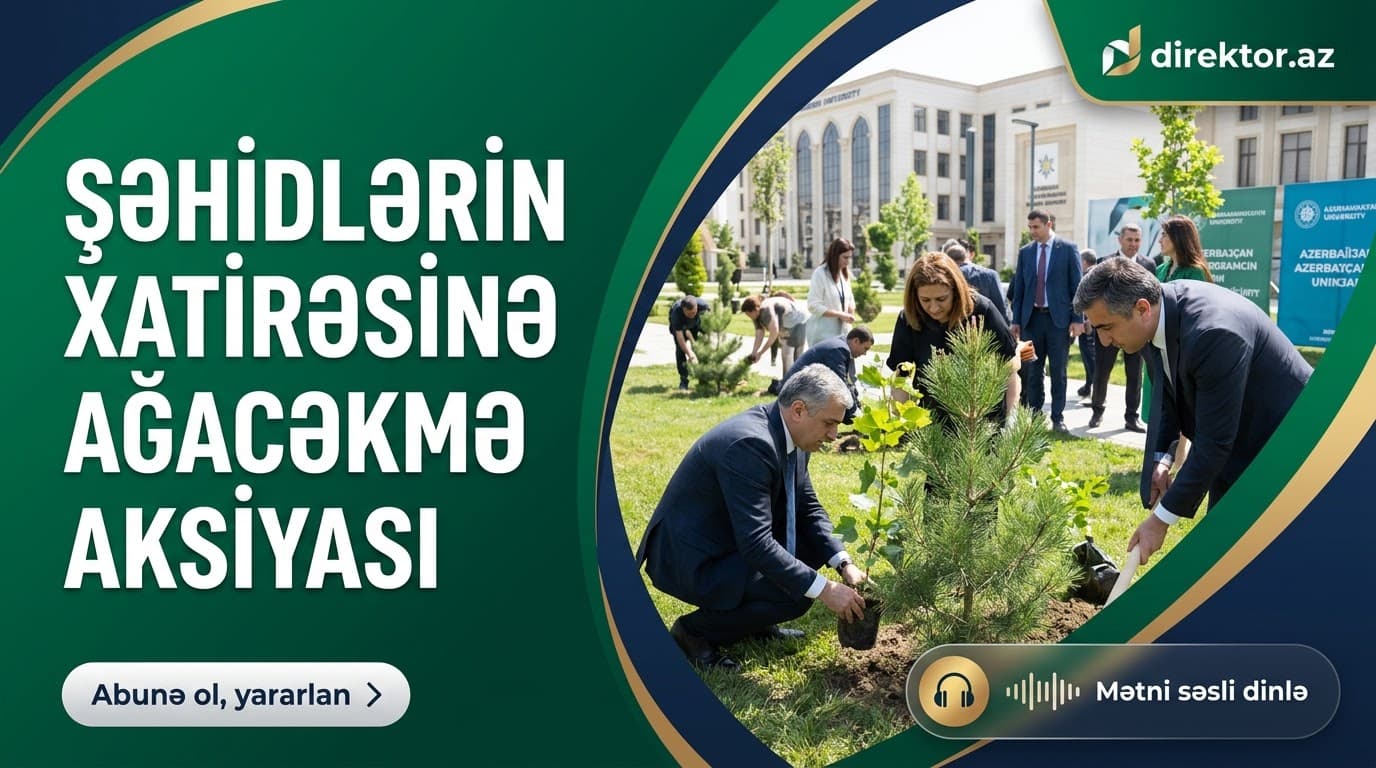 Azərbaycan Dövlət Aqrar Universitetində ağacəkmə aksiyası keçirilib
