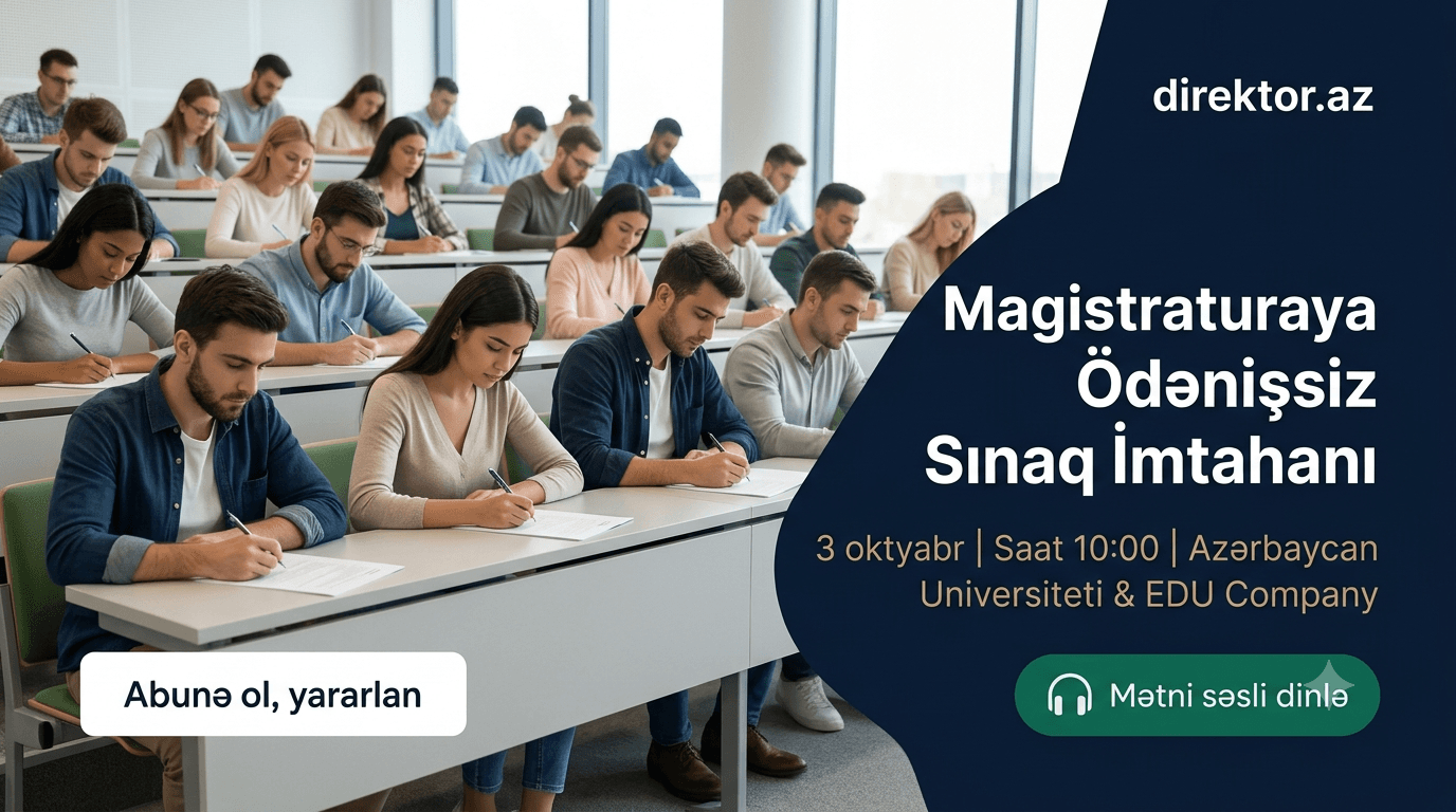 Azərbaycan Universitetində magistraturaya hazırlaşanlar üçün pulsuz sınaq imtahanı keçiriləcək