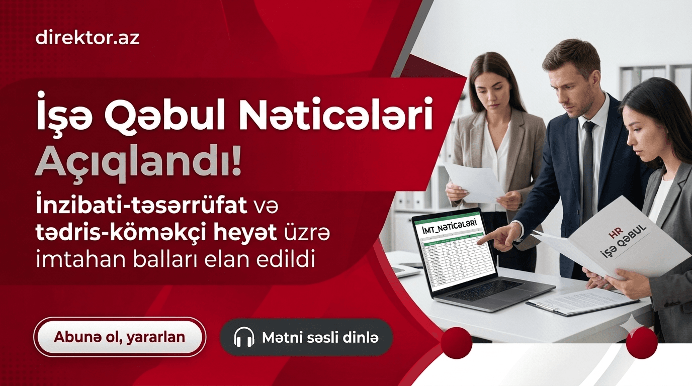 Şəki-Zaqatala RTİ-də mövcud vakansiyalar üzrə nəticələr açıqlanıb