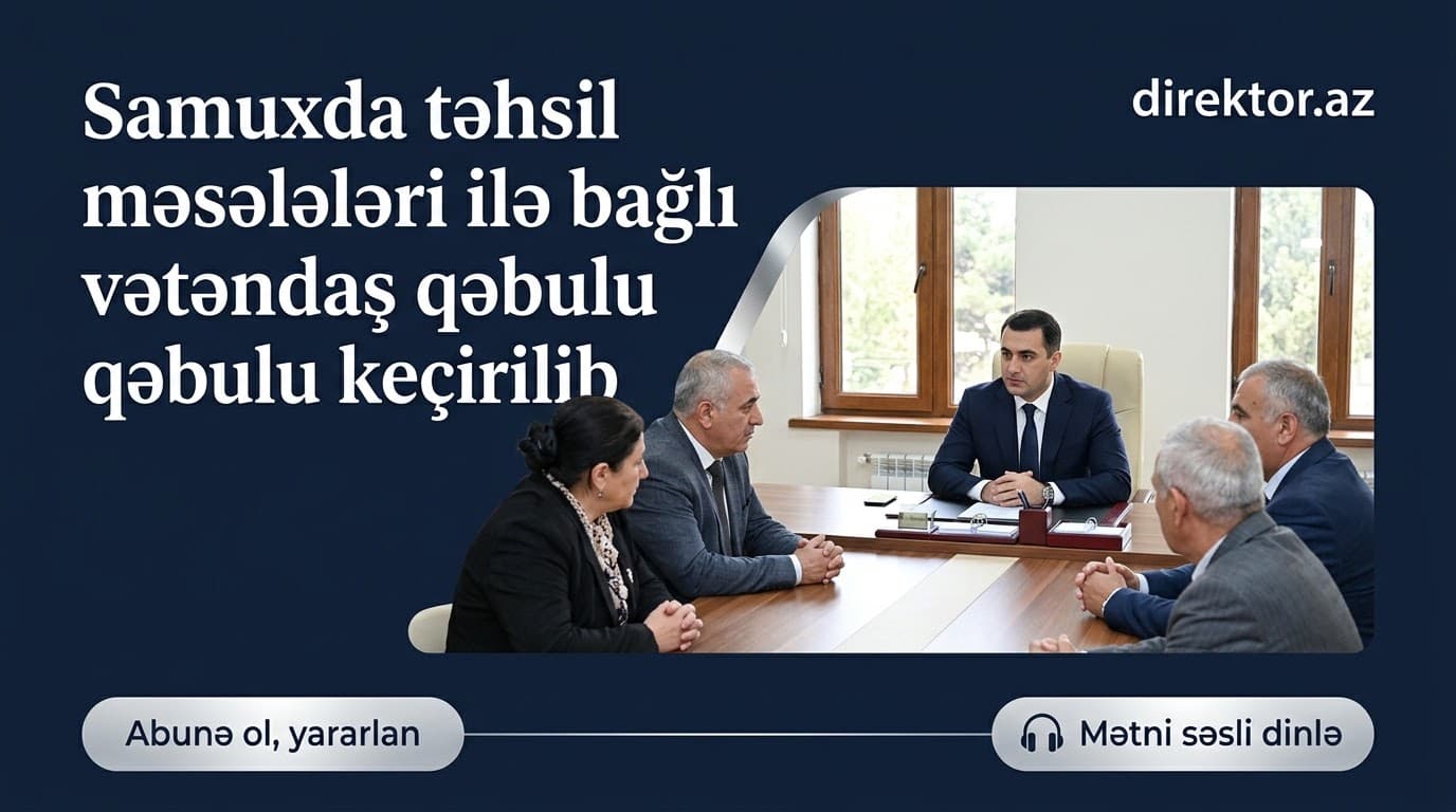 Gəncə-Daşkəsən RTİ-nin müdir müavini vətəndaşları qəbul edib