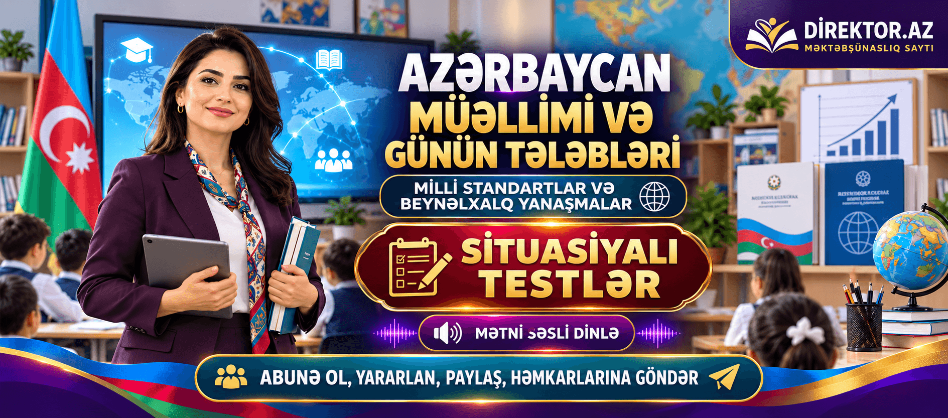 Azərbaycan müəllimi və günün tələbləri: milli standartlar və beynəlxalq yanaşmalar. Situasiyalar.