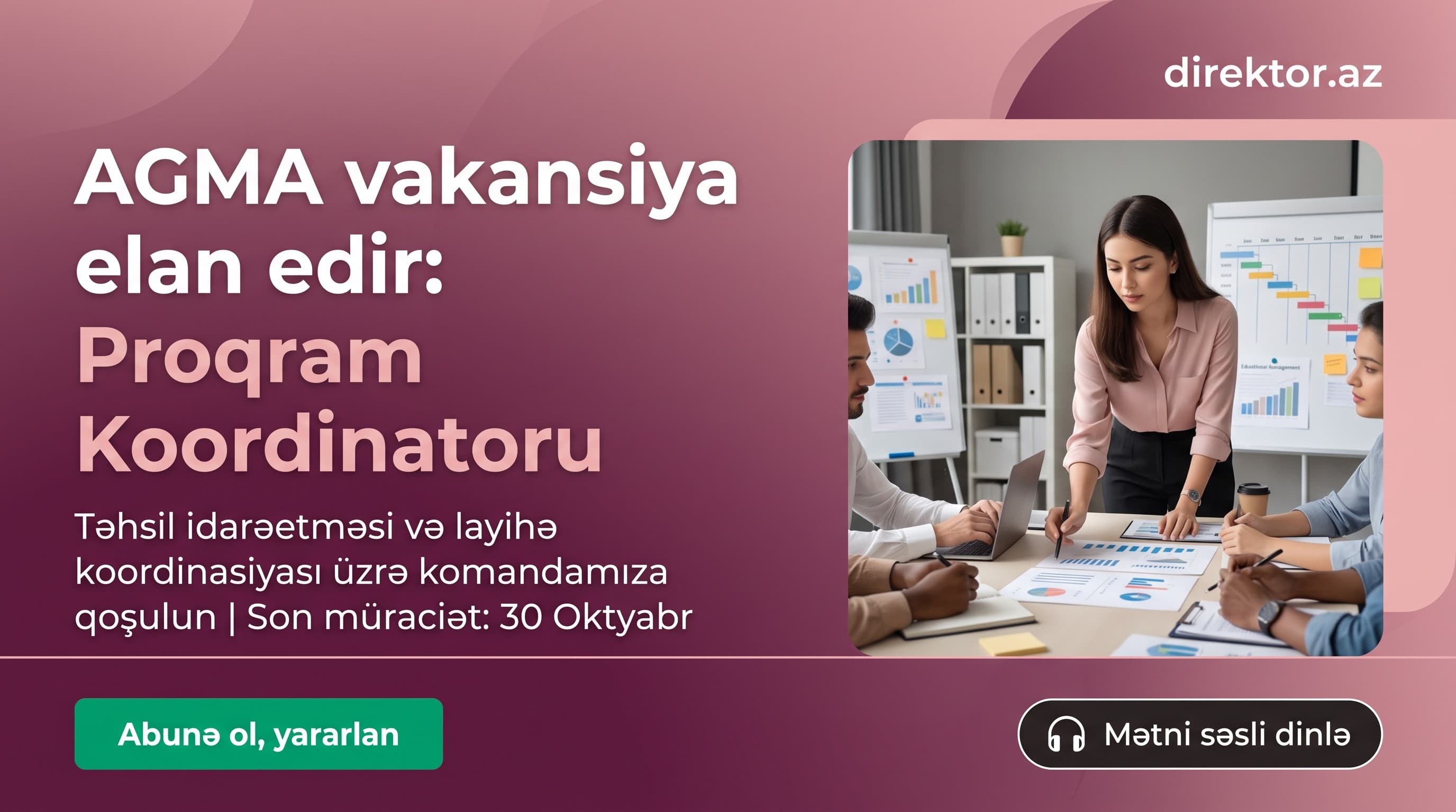 Azərbaycan Gənc Müəllimlər Assosiasiyası vakansiya elan edir