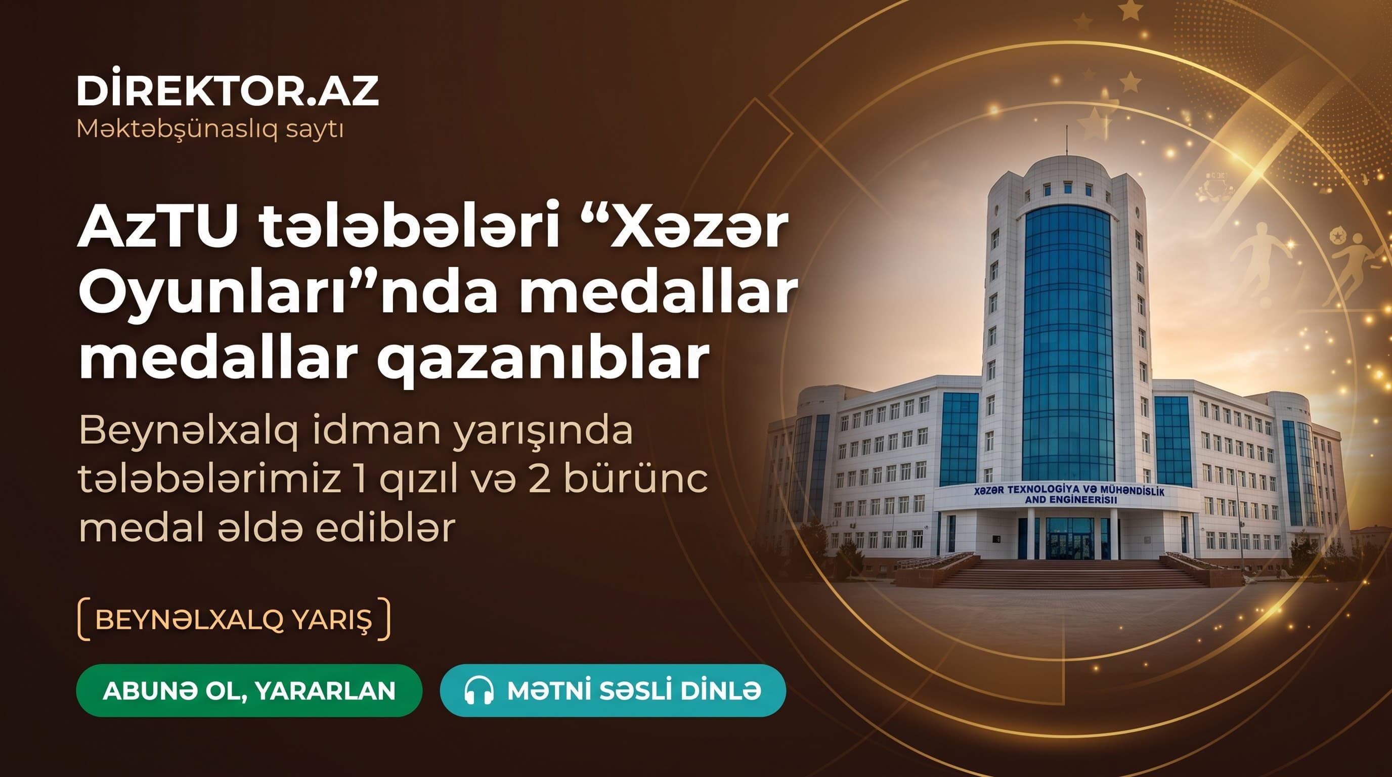 AzTU tələbələri beynəlxalq idman yarışında üç medal qazanıblar