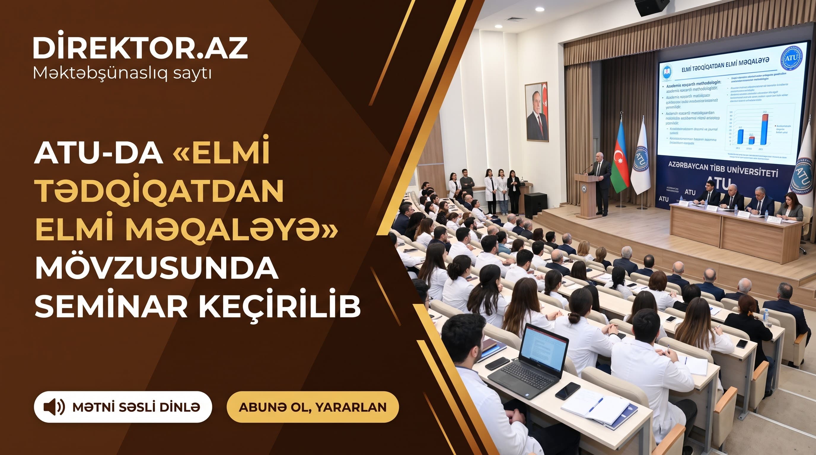 Tibb Universitetində “Elmi tədqiqatdan elmi məqaləyə” mövzusunda seminar keçirilib