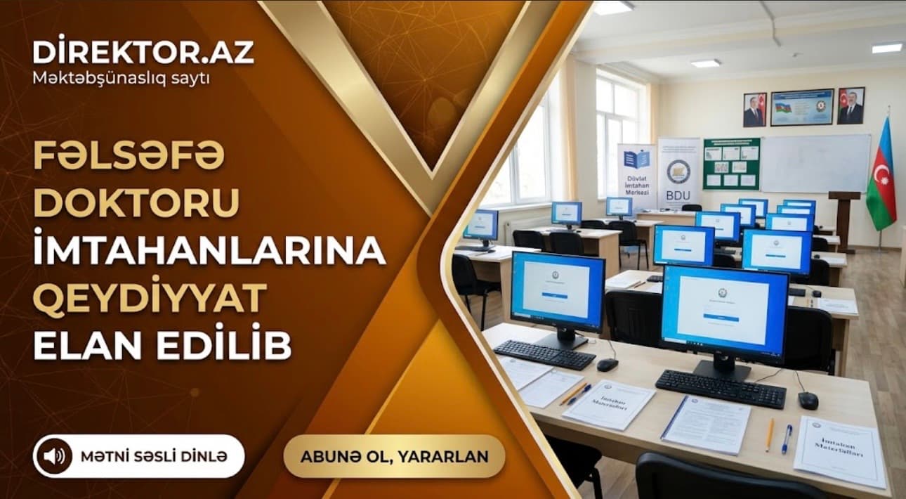 DİM fəlsəfə doktoru imtahanı üçün qeydiyyat elan edir