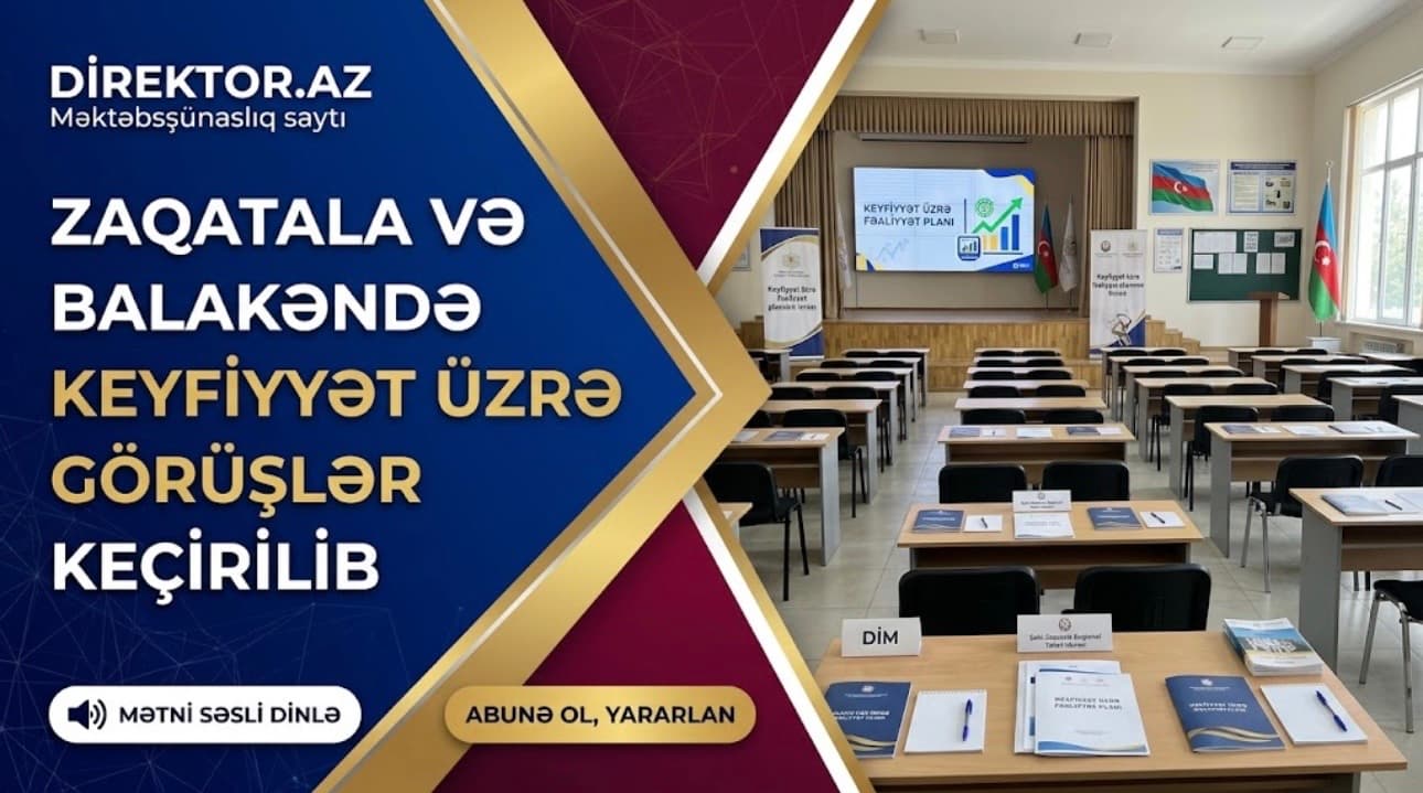 Məktəb direktorları ilə Keyfiyyət Fəaliyyət Planına dair görüşlər keçirilib