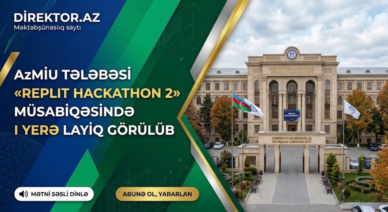 AzMİU tələbəsi “Replit Hackathon 2” müsabiqəsində birinci olub