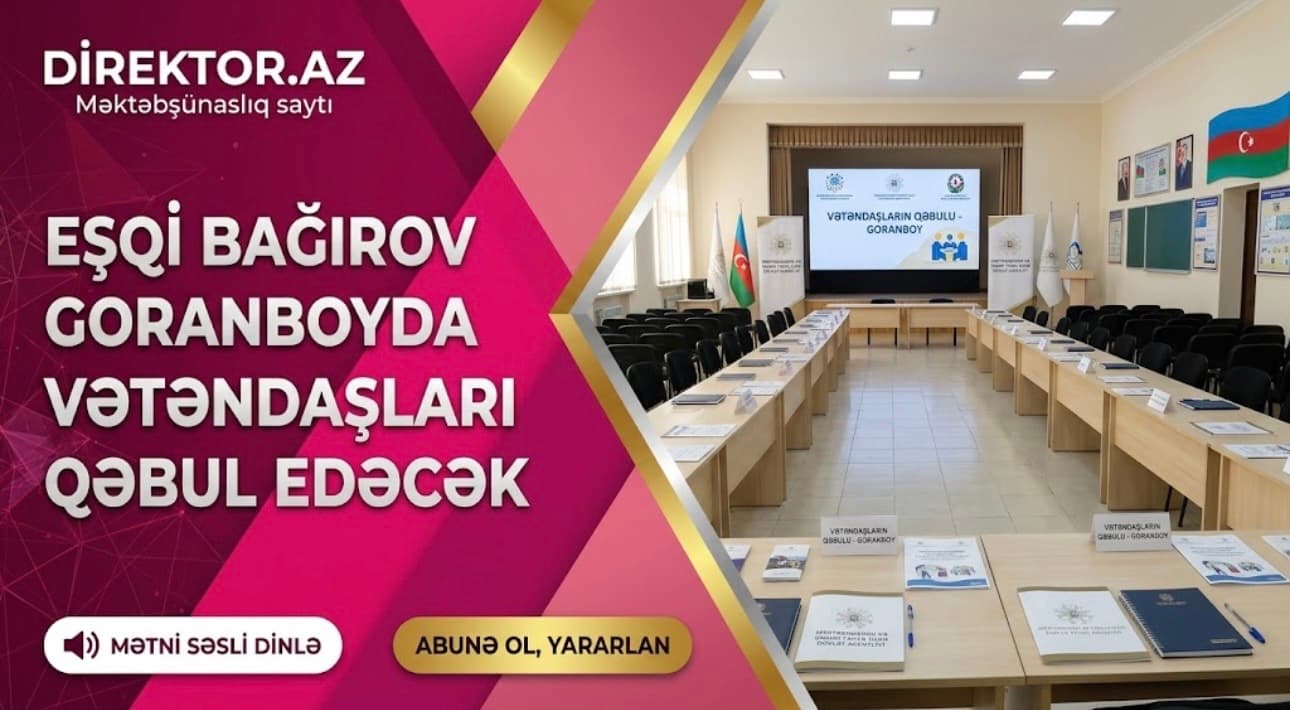Eşqi Bağırov vətəndaşları qəbul edəcək