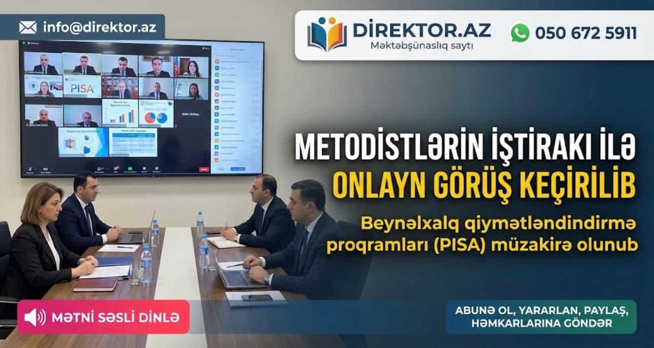 Təhsil İnstitutu metodistlərlə onlayn görüş keçirib
