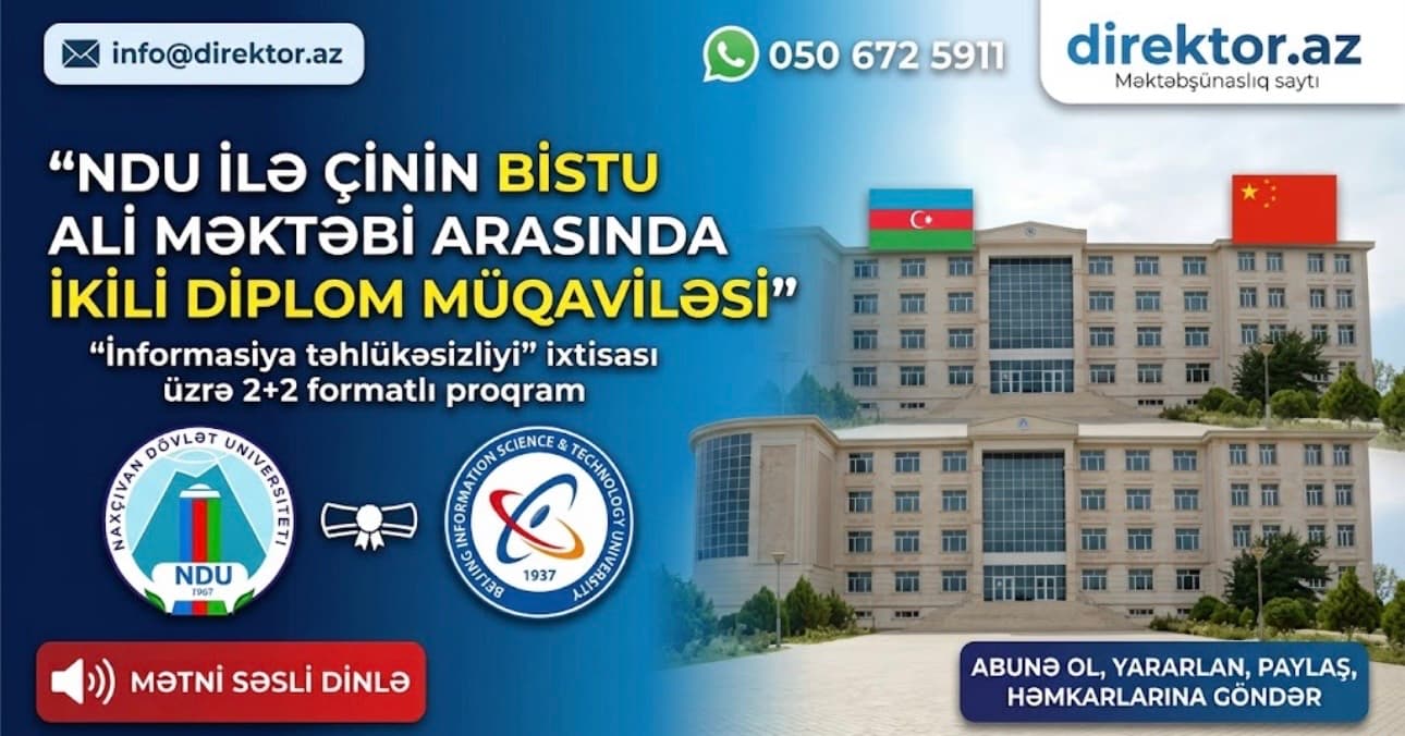 NDU tələbələri Çində təhsil alacaqlar