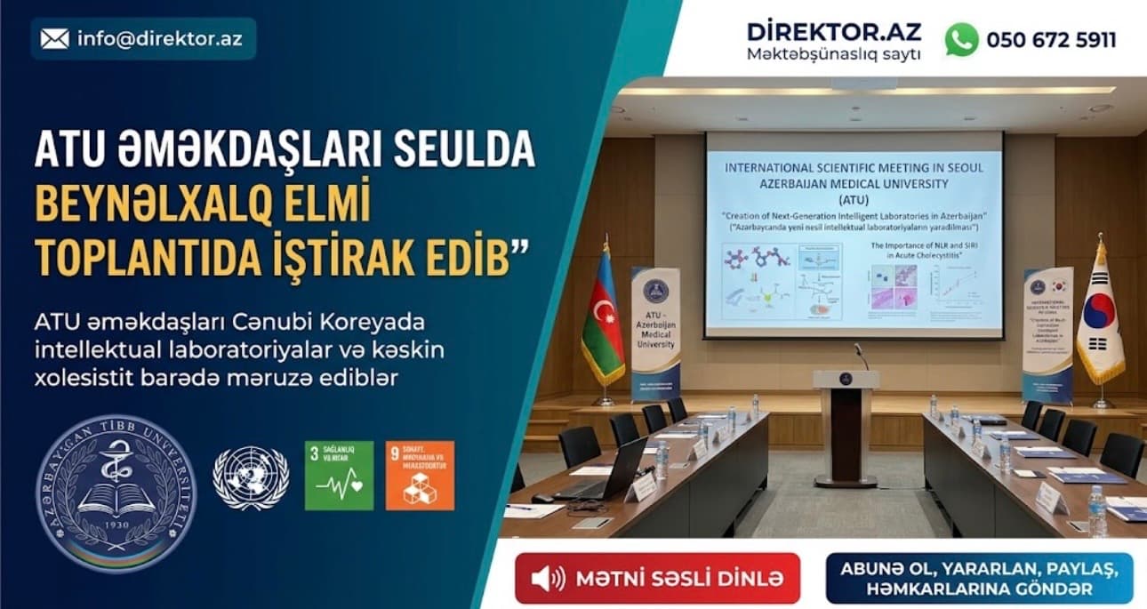 Tibb Universitetinin əməkdaşları Cənubi Koreyada beynəlxalq elmi toplantıda iştirak ediblər