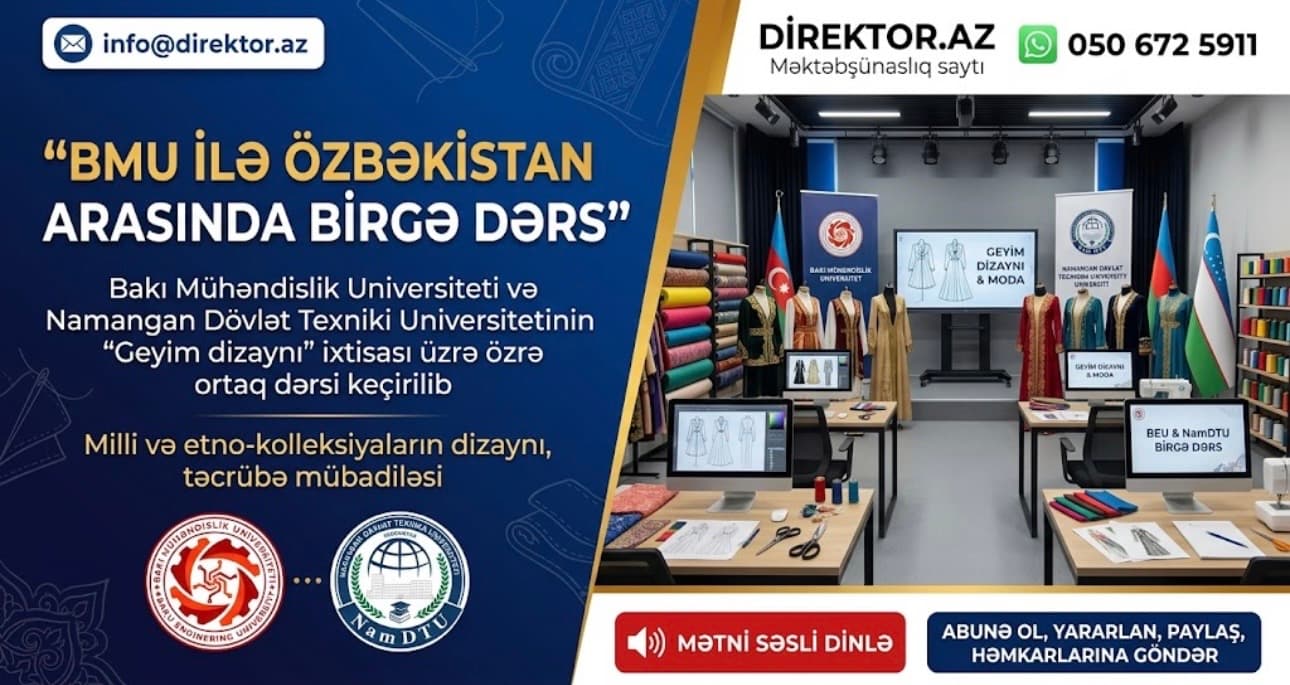 BMU-da Özbəkistan universitetinin nümayəndələri ilə birgə dərs keçirilib