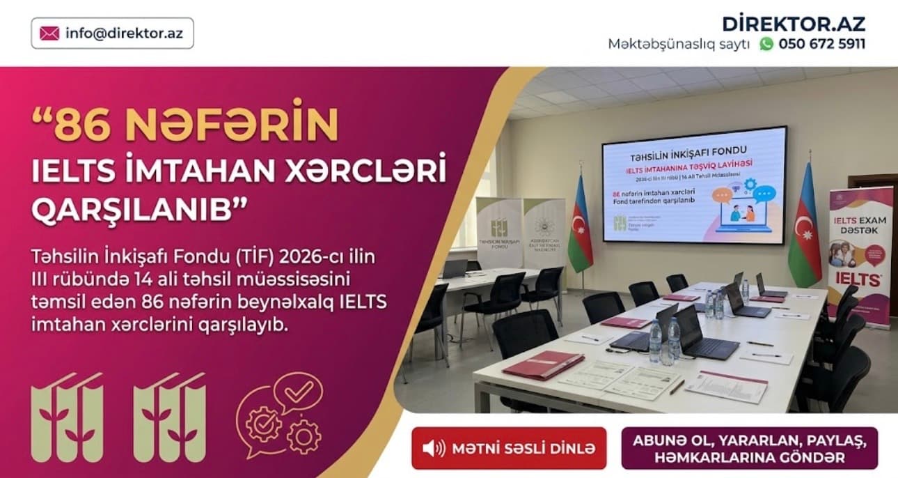 86 nəfərin imtahan xərclərini Təhsilin İnkişafı Fondu qarşılayıb