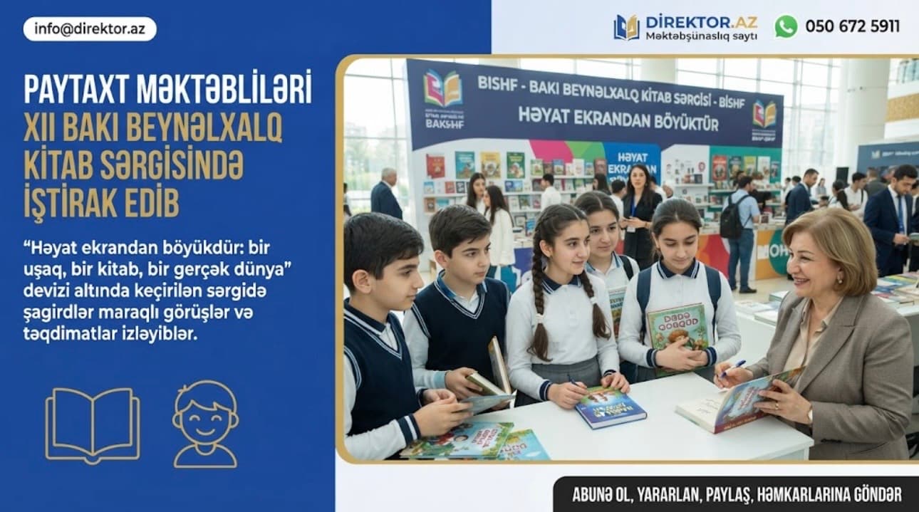 Paytaxt məktəbliləri XII Bakı Beynəlxalq Kitab Sərgisində