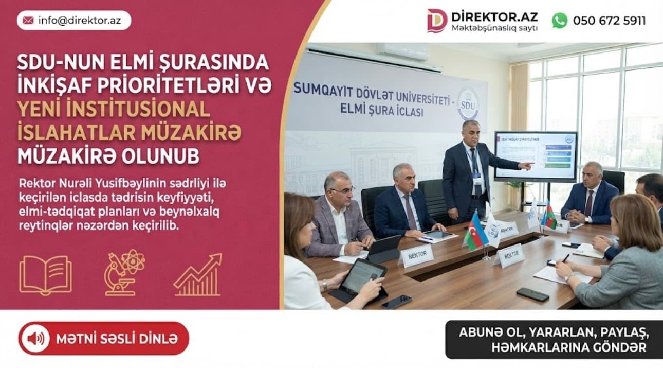 SDU-nun Elmi Şurasının iclası keçirilib