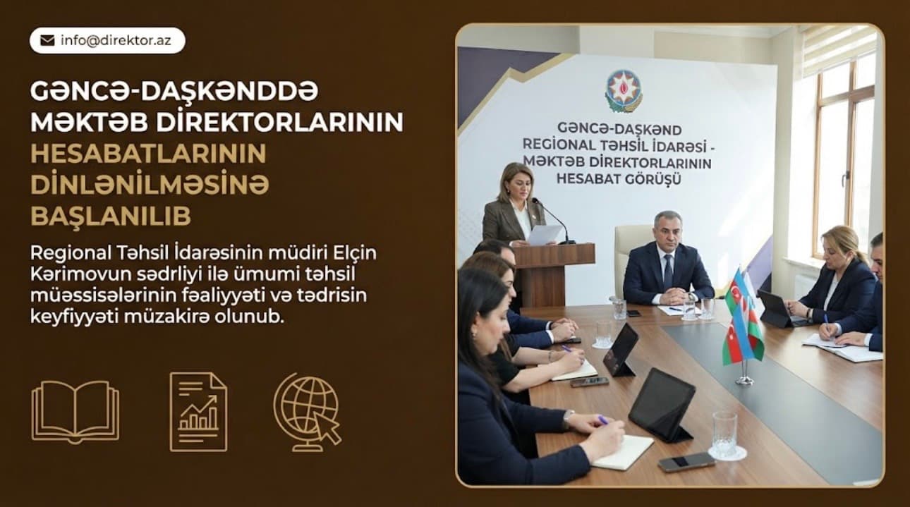 Gəncədə məktəb direktorlarının hesabatları dinlənilib
