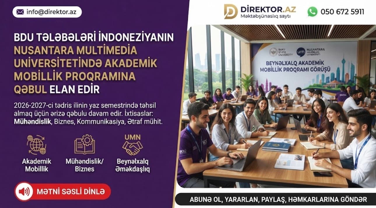 BDU tələbələri üçün İndoneziyada təhsil almaq imkanı